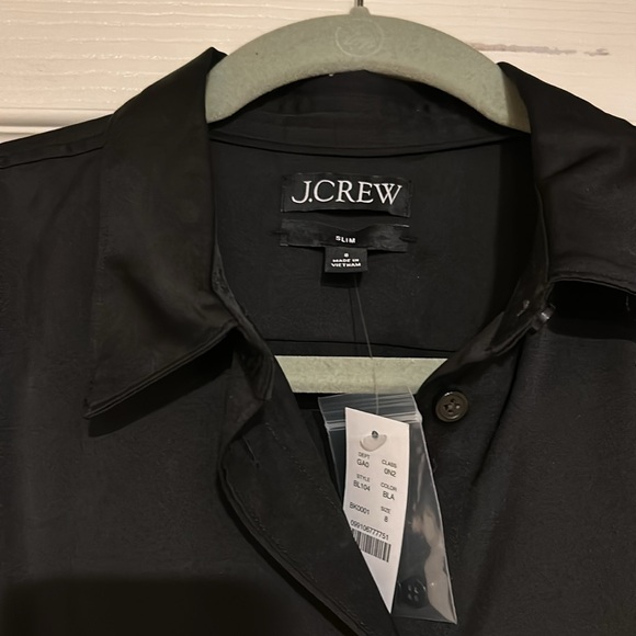 J.Crew Slim-Fit Drapey Shirt in Luster Crepe - Picture 2 of 6